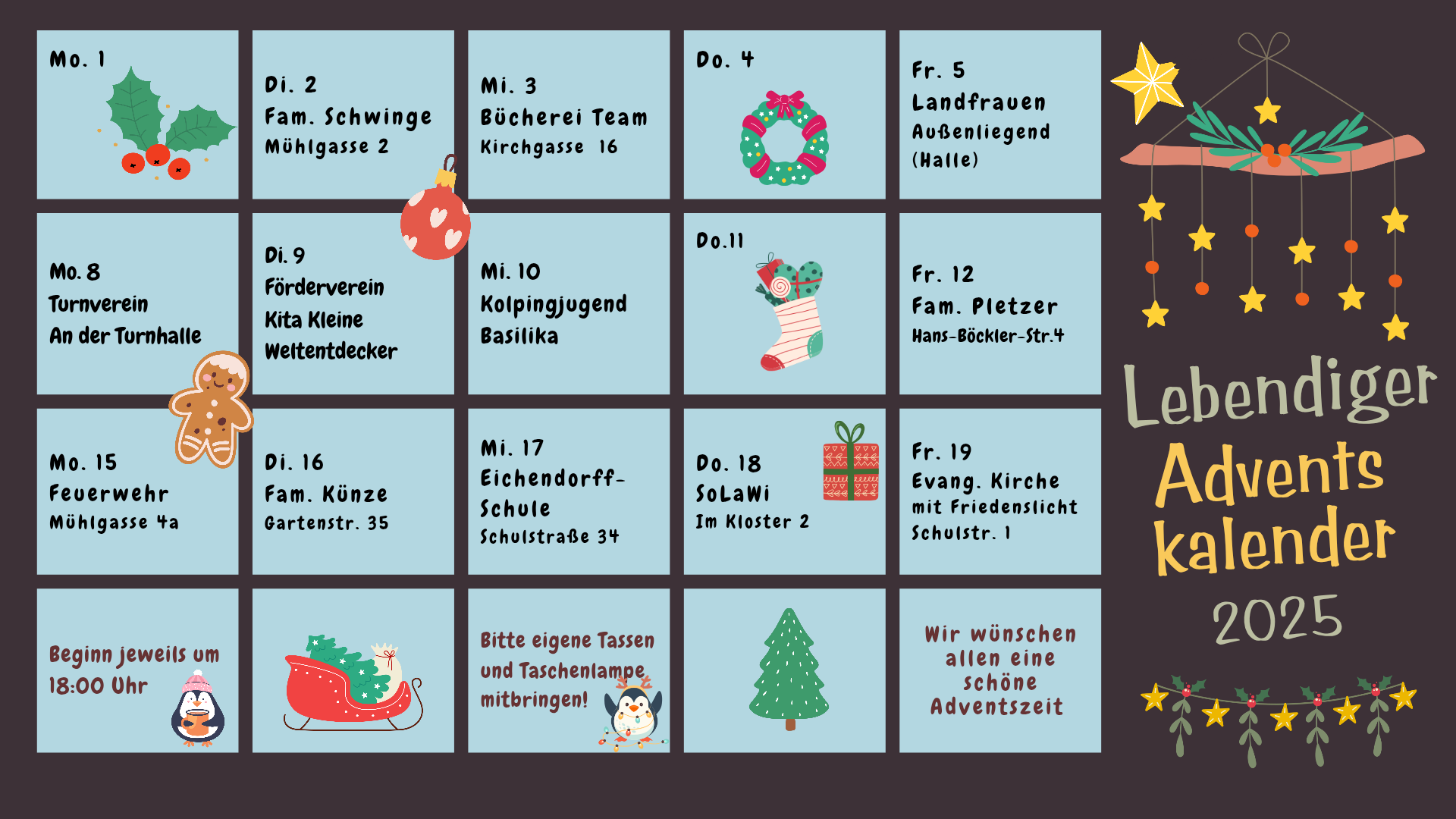 Lebendiger Adventskalender 2025 Lebendiger Adventskalender 2025